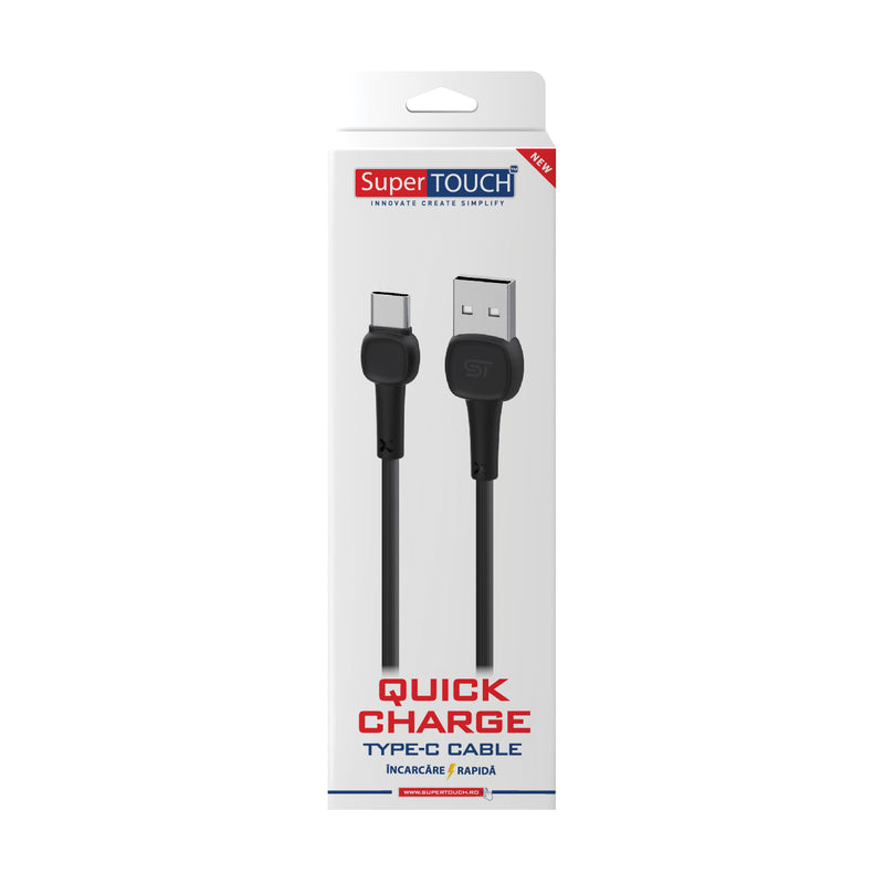 Cablu Type-C cu incarcare rapida Super TOUCH, negru - 
