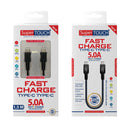 Cablu Type-C la Type-C braided cu incarcare rapida Super TOUCH, negru - 