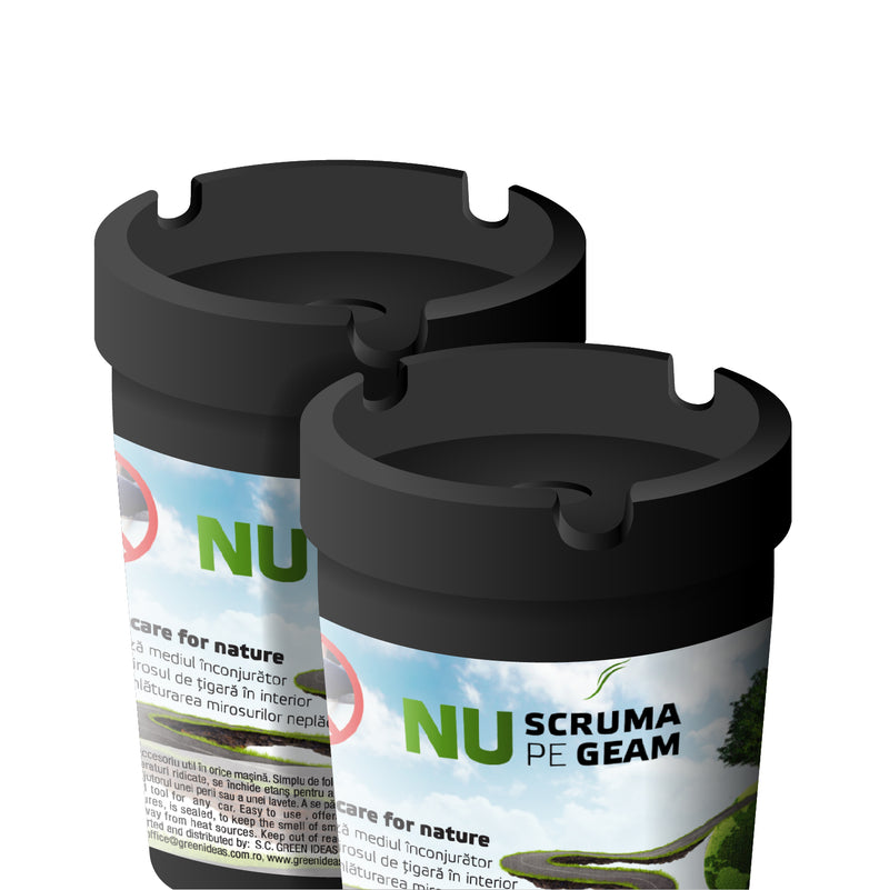 Scrumieră auto din plastic rezistent Super TOUCH, negru - 