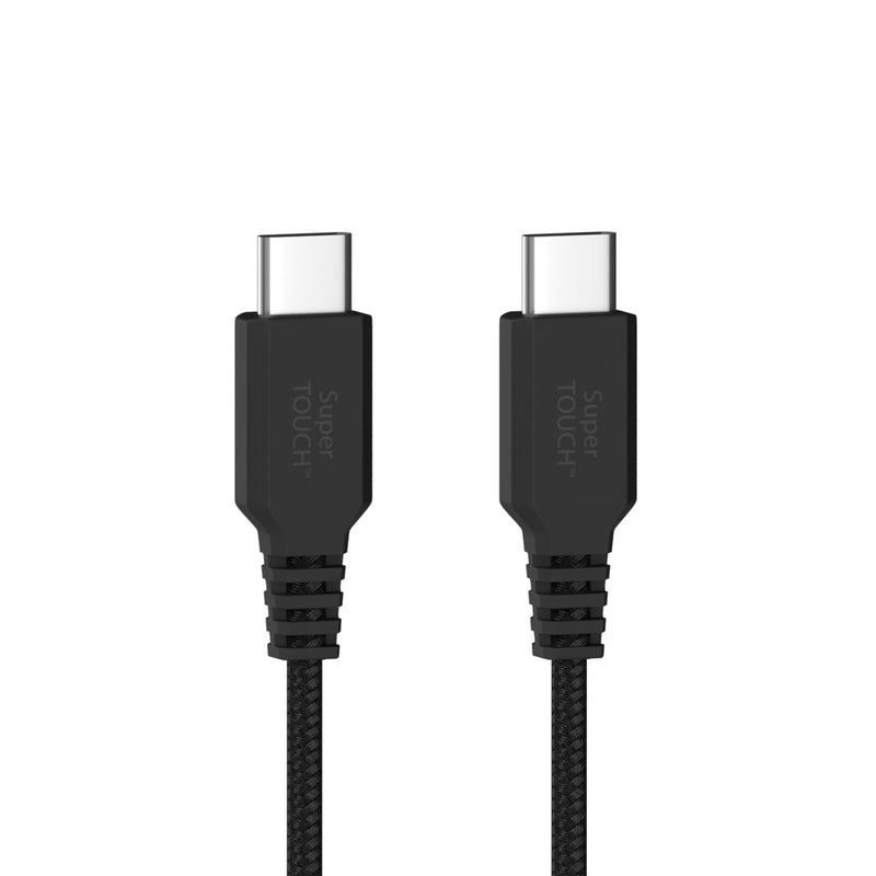 Cablu Type-C la Type-C braided cu incarcare rapida Super TOUCH, negru - 